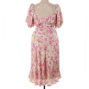 Rachel Parcell Pink and Cream Floral Midi Dress